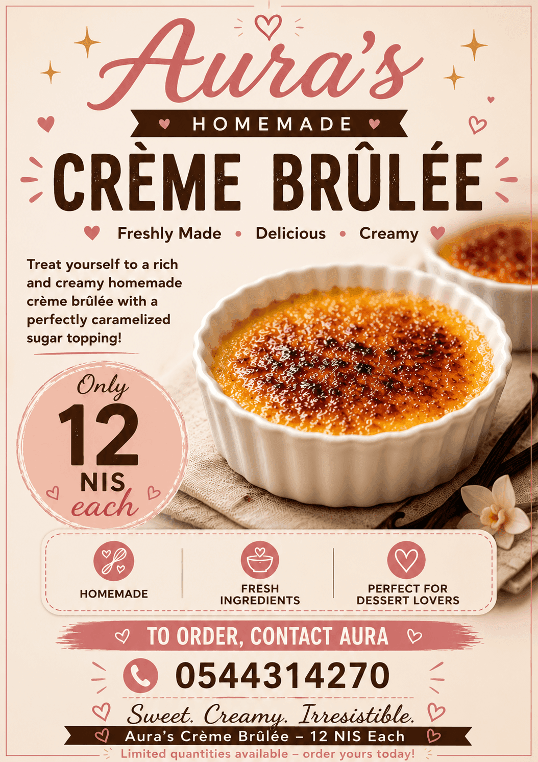 Aura's crème brûlée